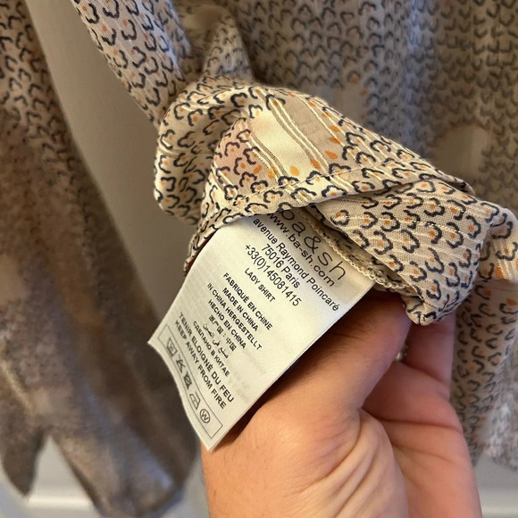 Ba&sh Precious Pleated Ruffle Detail Long Sleeve Blouse - Picture 8 of 8